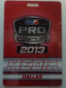 My press pass to MLG Dallas