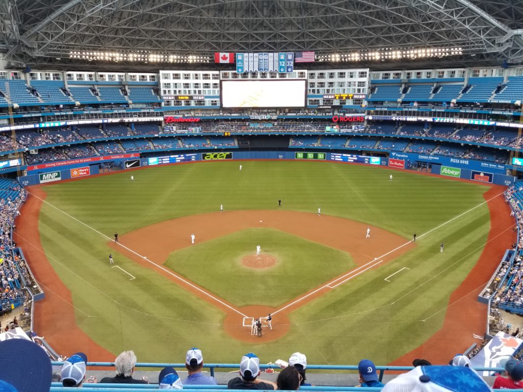 The Blue Jays playing the Mariners