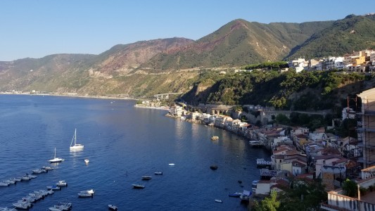 A view north from the top of Scilla's Castello Ruffo